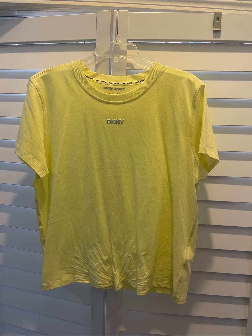 DKNY Yellow Short-Sleeve Logo Tee